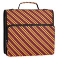 thumbnail image 5 of FORMRS Zipper Binder with Shoulder Strap 2-inch Ring 500 Sheet Capacity File Bag, Red Stripes Pattern, 5 of 5