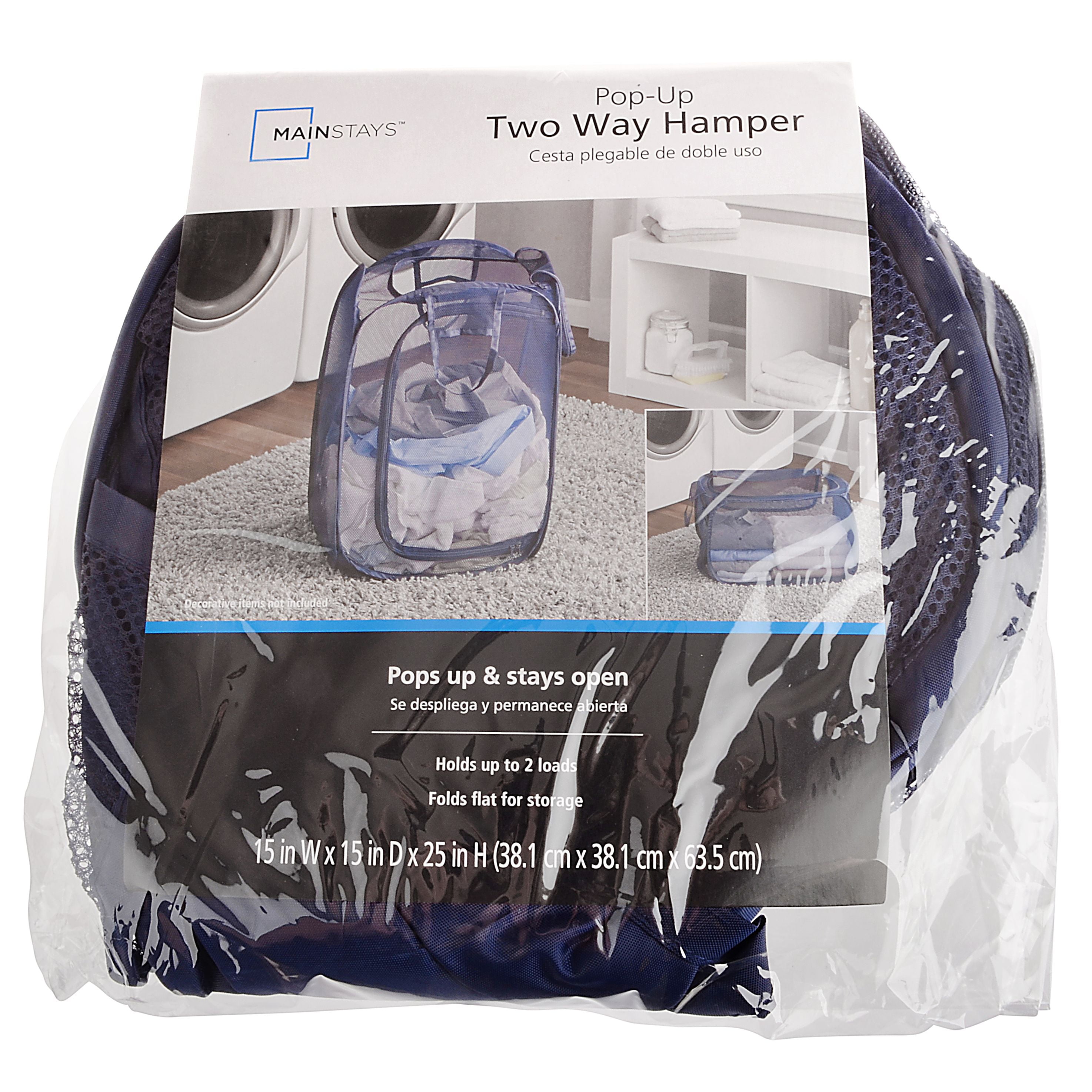 Buy Mainstays Two Way PopUp Laundry Hamper for Bedroom, Dorms and Laundry Room Online at