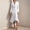 003 White, variant on Elegant Fishtail Dress for Women Casual Lapel Long-Sleeve Bodycon Dresses Asymmetrical Hem Flowy Dress