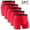 Red, variant on Busydd 5PC Mens Boxer Briefs Casual Comfortable Cotton Underwear forMen Pack Breathable Stretch Multipack Men's Boxer Briefs 2XL