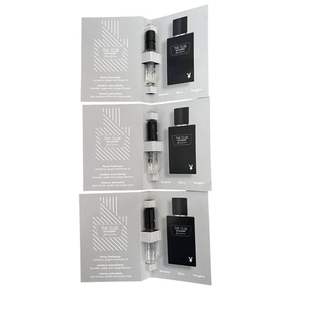 Playboy Mens The Club Black Edition Eau de Toilette Spray Mini Set, 3 x 0.05 oz