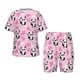 thumbnail image 1 of Balery Funny Panda Draws A Heart Conjunto de Pijama Infantil de Manga Corta con Estampado – Ropa de Dormir de Algodón Suave-4X-Large, 1 of 6