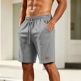 thumbnail image 6 of Erwazi Mens Shorts Solid Tear Away Side Snap Elastic Waist Button Casual Summer Daily Wear Athletic Shorts with Pocket, 6 of 7