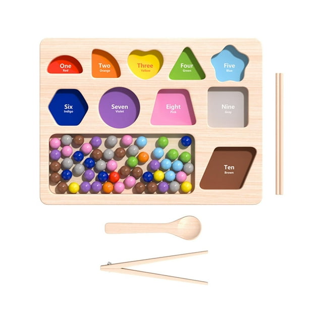 Juego De Clasificación De Colores Con Clip Montessori Para Niños Y Niñas