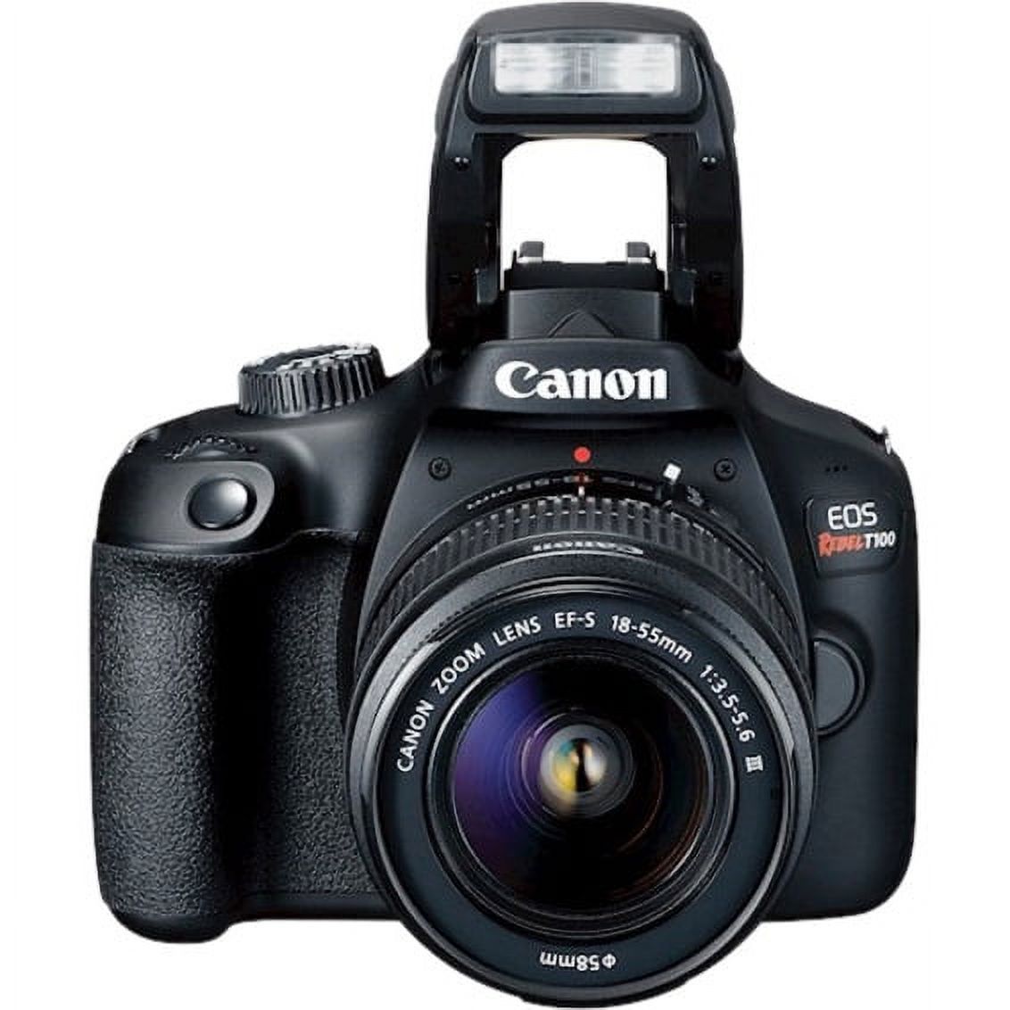 Canon EOS Rebel T100 18 Megapixel Digital SLR Camera with Lens, 0.71", 2.17", Black - image 9 of 10