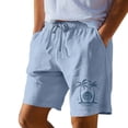 thumbnail image 3 of XINPING Men Plus Size Swim Trunks Casual Hawaiian Print Quick Dry Spring Break Swim Trunks with Pockets Upf 50+ Sun Protection Summer Swimwear, 3 of 5