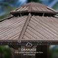 thumbnail image 5 of Kozyard Rosana 10 ft. W x 10 ft. D Hardtop Aluminum Permanent Gazebo (Brown), 5 of 8
