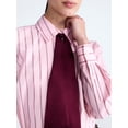 thumbnail image 5 of Free Assembly Women's Button Front Shirt with Satin Tie, Sizes XS-4X, 5 of 6