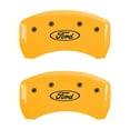 thumbnail image 4 of MGP 4 Caliper Covers Engraved Front & Rear Oval logo/Ford Yellow finish black ch Fits select: 2013-2018 FORD TAURUS SHO, 4 of 6