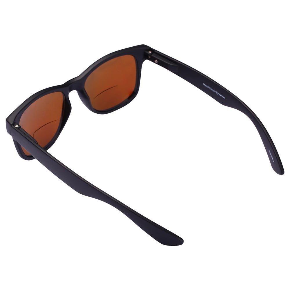 "Lovin Rays" Classic Polarized Nearly Invisible Line Bifocal Sunglasses - Orange - 1.50