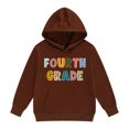 thumbnail image 2 of EnJoCho Kids Back-to-School Sweatshirts First Day of Fourth Grade Pullover Tops Boys Girls Cute Oversized Graphic Sweatshirt Girls School Unifor𝗆 Sweatshirt, 2 of 4