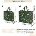 thumbnail image 2 of FORMRS Womens Corduroy Tote Bag Crossbody Shoulder Purse Handbag with Detachable Strap, Green Forest Pattern, 2 of 7