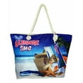 thumbnail image 1 of Flaskamite XL Beach Bag Tote with Zipper Closure, Extra Pouch and Rope Handles, Summer Time, 1 of 7