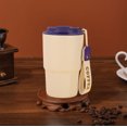 thumbnail image 3 of Taza de café de doble capa de acero inoxidable 316 con aislamiento al vacío y cuerda de elevación, 480ml, Azul, 3 of 6