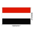 thumbnail image 3 of Bandera de Yemen, Bandera Yemení, Estandarte de Apoyo a La Guerra, Diseño Rojo y Blanco Brillante, Poliéster, Resistente para Uso En Exteriores, Promoción de La Paz, Decoración de Automóviles, Tamaño, 3 of 7
