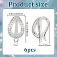 thumbnail image 2 of 1 Box 6pcs Necklace Shortener Enhancer Clasp Cubic Zirconia CZ Diamond Connector Openable Lock Extender for 8mm Pearl Gemstone Bead Jewelry Making, 2 of 4