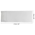 thumbnail image 2 of Saco de dormir forrado de 31x82" suave y ligero, hoja de camping con bolsa de transporte, blanco, 2 of 7