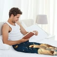 thumbnail image 5 of Honiee Starry Sky Sleep White Bear for men - a sleek fusion of Straight Pajama Pants, versatile Lounge Pants, and cozy Sleepwear, all rolled into one-X-Large, 5 of 6