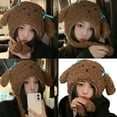 thumbnail image 2 of ZPAQI Cartoon Hat Thicken Puppy Soft Thicken Hood for Women Outdoor Wear, 2 of 15