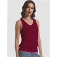 thumbnail image 6 of Women V Neck Tank Tops Summer Sleeveless Casual Tops Loose Fit Banded Bottom Shirts, 6 of 6