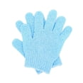 thumbnail image 4 of 2 guantes de baño exfoliantes para piernas, pies y espalda, eliminan la piel muerta. Azul, 4 of 7