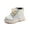 Beige, variant on LYHaoo Girls Lace Up Mid Calf Boots Girls Boots For Toddlers Cozy And Stylish Warm Knit Ankle Booties For Autumn And Winter Versatile And Easy To Wear For Little Girls Sizes 6.5 Beige(12-18 Months)