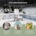 thumbnail image 4 of WestinTrends Ashore Outdoor Patio HDPE Plastic Modern Adirondack Dining Chair, Weathered Wood, 4 of 16