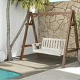 thumbnail image 4 of Gymax Balançoire de Porche 54 Pieds' en HDPE pour Extérieur, Chaise Suspendue de Patio avec Porte-Gobelet et Chaîne Ajustable, 4 of 10