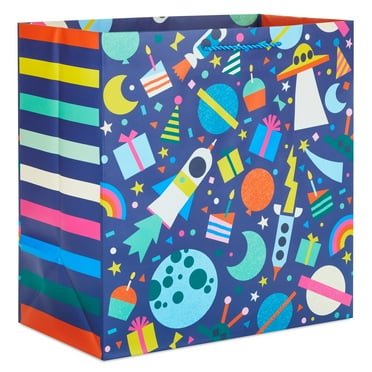 Hallmark Extra-Deep Blue Gift Bag (Outer Space Scene)