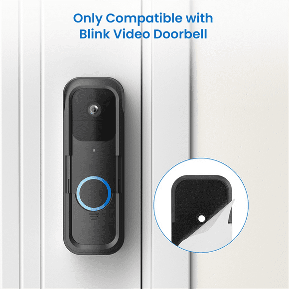 Doorbell Mount,Adhesive Doorbell Mount No Drill Bracket Holder for Blink Video Doorbell,Not Block Doorbell Motion Sensor