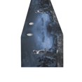 thumbnail image 2 of BSDHOME un Chat Regardant la Lune Coton Linge de Table Coureur 14x72 Pouces, 2 of 4