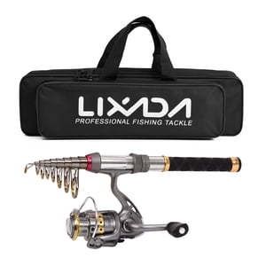 Fishing Rod Reel Combo Carbon Fiber Telescopic Fishing Pole Reels Fishing Carrier Bag for Travel Fishing Fishing rod reel combo-1.8M