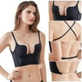 thumbnail image 2 of Low Back Bras for Women Sexy Push Up Comfort Deep V Neck Backless Bra,Low Cut Multiway Convertible Bra Wire Lifting Bralette, 2 of 9
