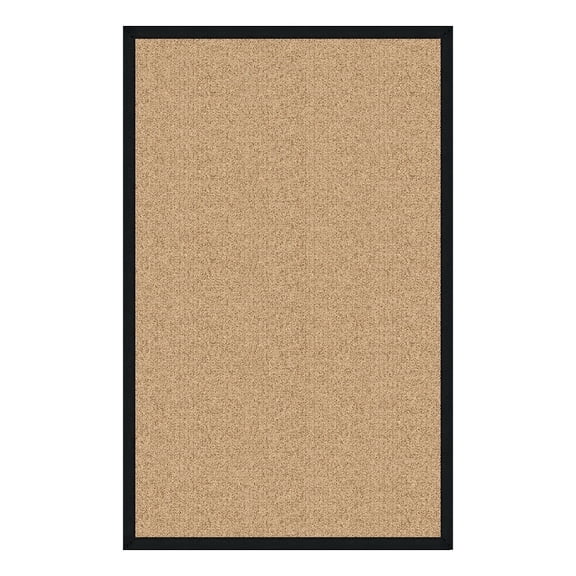 Linon Empire Machine Tufted Wool 8'x11' Rug in Sisal and Black