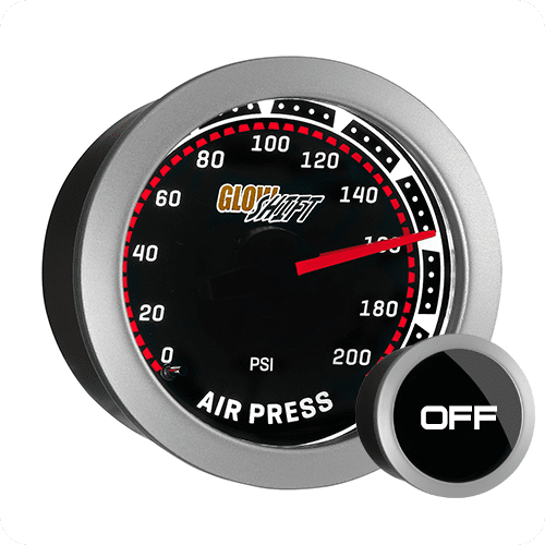 GlowShift Tinted Series 200psi Air Pressure Gauge
