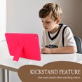 thumbnail image 2 of ELEHOLD Case for iPad 5th/6th Generation with Kickstand,Shockproof Slim Foldable Kickstand TPU Hard PC Protective Case Cover with Cleaning Cloth & Stylus, Rose, 2 of 8