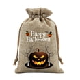 thumbnail image 3 of AZXY Halloween Drawstring Gift Bags Texture Pumpkin Print Candy Treat Pouches, Reusable Portable Multipurpose Goodie Sacks for Halloween Party Favors & Holiday Decor Storage, 3 of 7