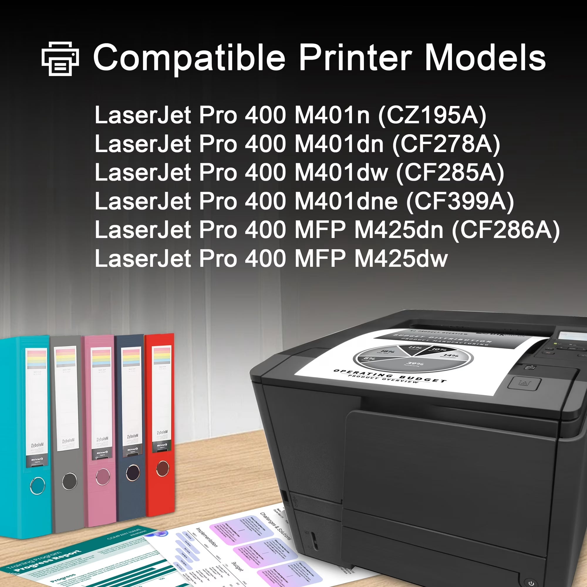 80A Toner Cartridge (3-Pack Black) Compatible for HP80 A CF280A 80X CF280X Toner Cartridges for LaserJet Pro 400 M401 M401n M401dw MFP M425 M425dw M425dnSeries Printer High Yield