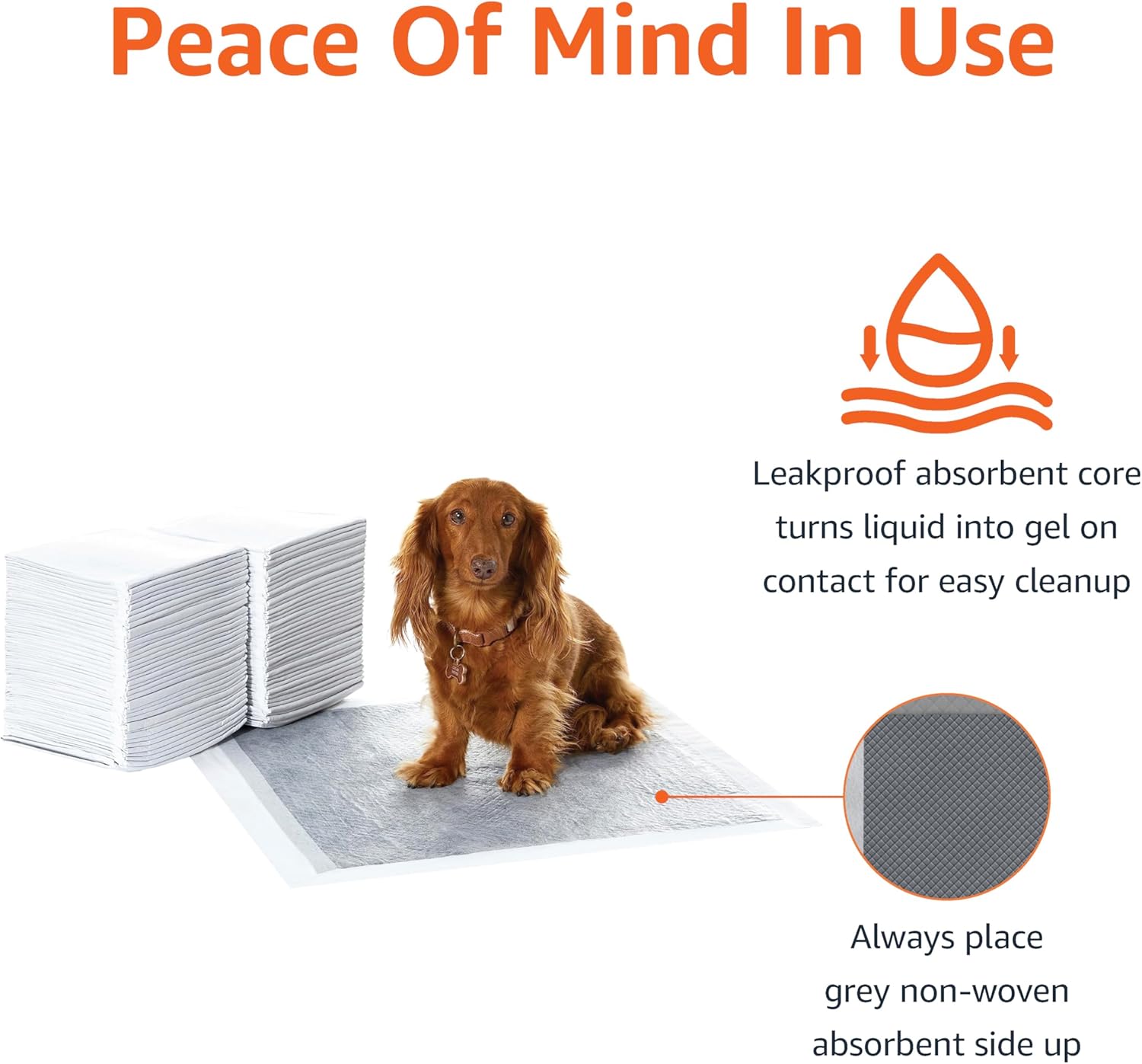 Carbon Odor Control Dog and Puppy Pee Pads, 5-Layer Leak-Proof Super Absorbent, Quick-Dry Surface for Potty Training, Regular Size 22"x22", Gray, 120 Count