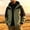 Army Green, variant on LYSMORA Men's Color Block Hooded Rain Jacket Full Zip Adjustable Cuff Outdoor Wind Coat for Hiking and Camping
