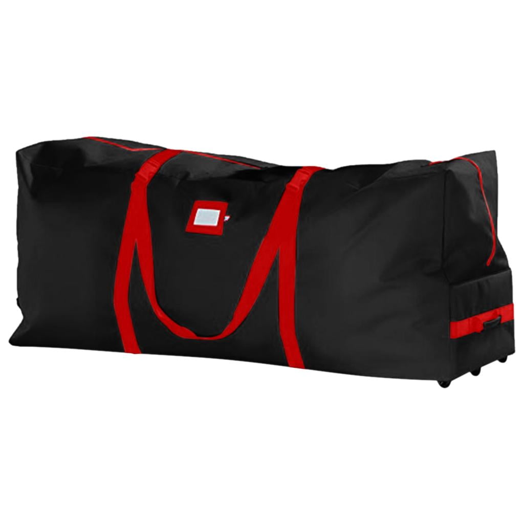 Premium Rolling Tree Storage Bag Container, Water 600D Oxford, Durable Tear Duffle Bag for Disassembled Trees, Christmas Holiday black