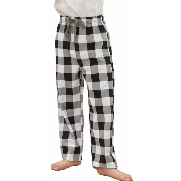 HiddenValor Big Boys Cotton Pajama Lounge Pants Black/White, Large