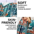 thumbnail image 5 of Miami Football Throw Blanket Football Fan Gifts for Men Women Kids Football Style Flannel Blanket Super Cozy Soft Living Room 60"x50", 5 of 6