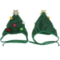 thumbnail image 2 of 2 Tailles Chapeau de Noël pour Animaux de Compagnie, Chaud Confortable et à la Mode Réglable Chapeaux de Chat Chien Mignon [L-Vert], 2 of 9