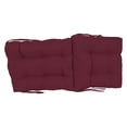 thumbnail image 2 of 18-inch by 38-inch Solid Twill Tufted Chair Cushion Red-Color, 2 of 2