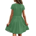 thumbnail image 5 of Uourmeti St. Patrick's Day Sundress for Girls Size 7-8 Bunny Print Short Sleeve Swing Dresses Casual Soft Crew Neck Midi School Party Dress with Pockets, 5 of 6