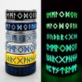 thumbnail image 2 of Viking Rune Spin Bagues Lumineuses en Acier Inoxydable pour Hommes Simple Rétro Unique pour Homme Bijou Petit Ami Cadeau Créativité Vente en Gros R603-Bleu 7, 2 of 6