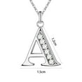 thumbnail image 5 of opvise Necklace Popular Silver Plating Copper English Letters Rhinestone Pendant Chain for Party Silver, 5 of 8