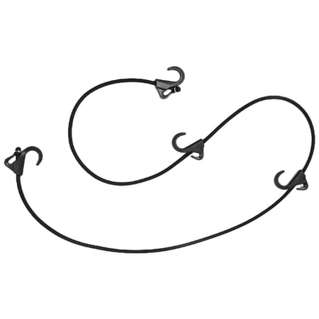 OFFIGAM Wear Resistant Black Rubber Bungee Cord Practical Elastic Strap for Luggage and Camping