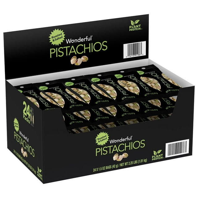 Corn Nuts Chile Picante con Limón, 1.7 oz., 18 pk. & Wonderful Roasted Salted Pistachios, 1.5 oz., 24 pk. with bowl by OMA